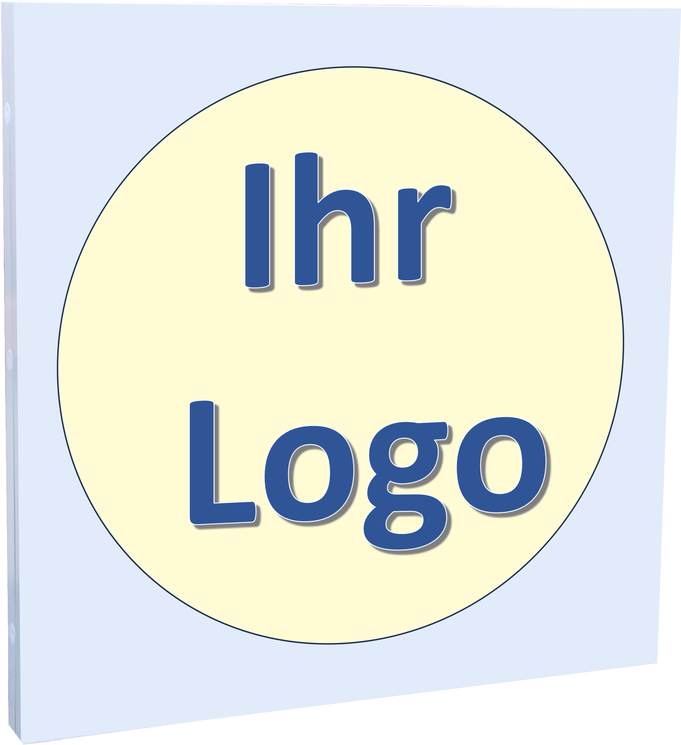 Flacher Ausleger Eigenes Logo mit hervorgehobenem Zeichen